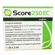 Score 250Ec 2 Ml, Fungicid Sistemic, Syngenta, Rapan, Monilioza, Fainare, Alternarioza, Basicarea Frunzelor; (Cais, Capsun, Cires, Mar, Piersic, Rapita, Sfecla Zahar, Tomate, Visin)