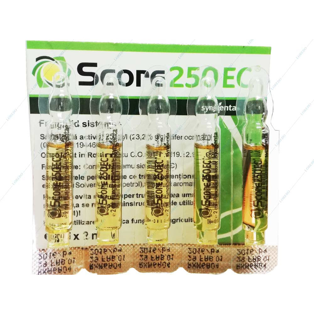 Score 250Ec 2 Ml, Fungicid Sistemic, Syngenta, Rapan, Monilioza, Fainare, Alternarioza, Basicarea Frunzelor; (Cais, Capsun, Cires, Mar, Piersic, Rapita, Sfecla Zahar, Tomate, Visin)