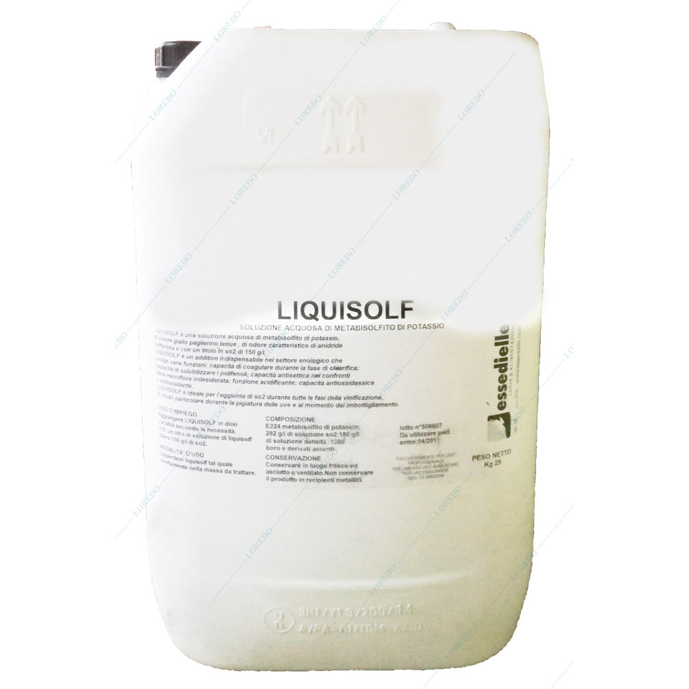 Liquisolf 25 Kg, Dioxid De Sulf Lichid Italian De Concentratie 18%, Essedielle, Conservant Vin, Miros Redus