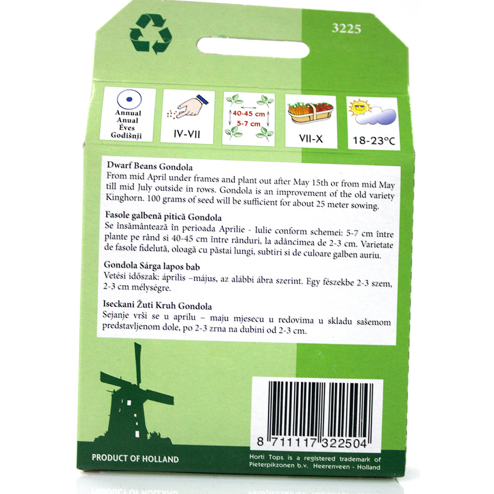 Seminte Fasole Galbena, Fideluta Gondola 100 Gr, Holland