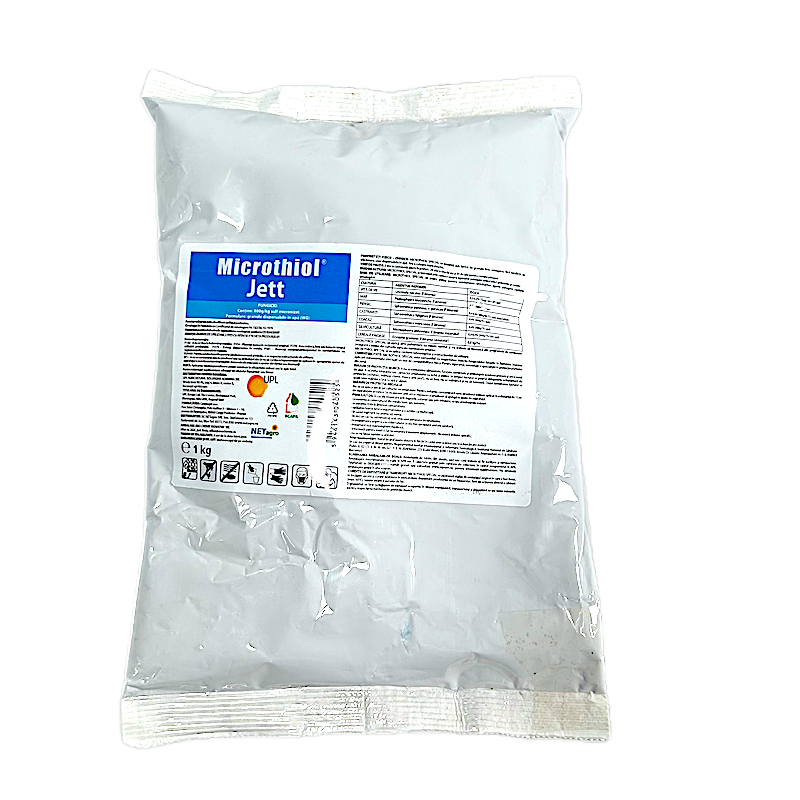 Microthiol Jett 1 Kg, Fungicid De Contact Pe Baza De Sulf, Upl, Fainare (Castraveti, Mar, Cereale Paioase, Piersic, Coacaz, Silvicultura, Vita De Vie)
