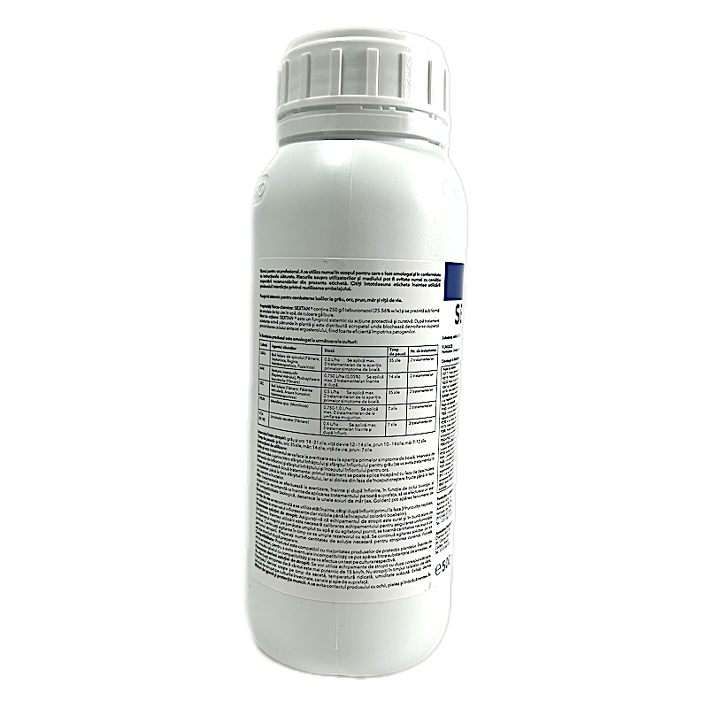 Sextan 25Ew 500 Ml, Fungicid Sistemic, Ascenza, Vita De Vie (Fainare), Grau, Rapita, Orz (Fainare, Patarea Reticulara, Arsura Frunzelor) , Castraveti (Fainare), Prun (Monilioza) , Mar (Rapan, Fainare)