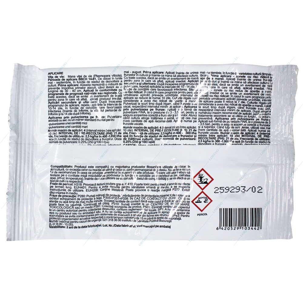 Armetil Cobre 25 Gr Fungicid Sistemic Si De Contact Solarex (Vita De Vie, Cartof, Tomate)