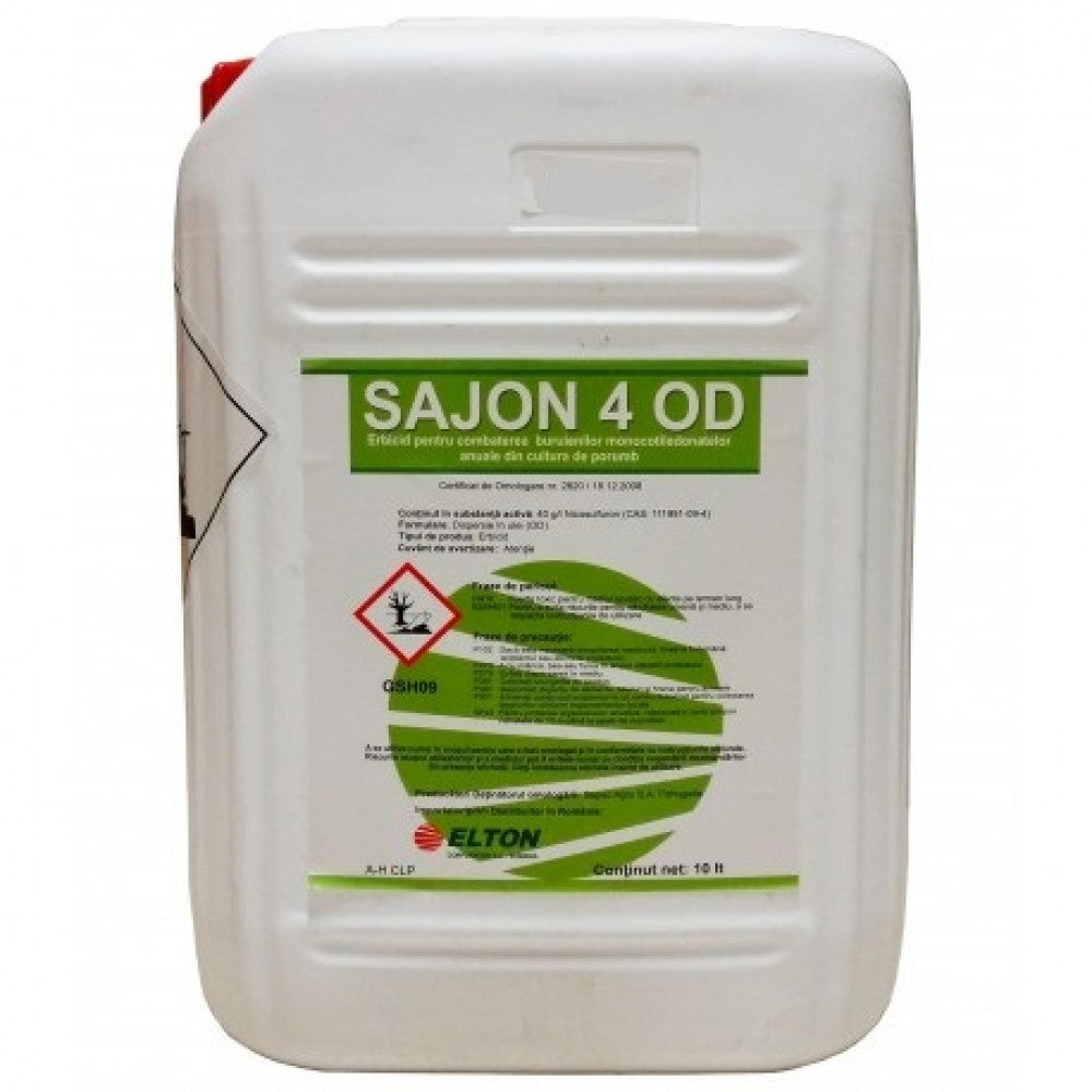 Sajon 4Od 10 L, Erbicid Sistemic Selectiv Porumb, Ascenza, Buruieni Cu Frunza Ingusta/ Monocotiledonate Anuale (Mohor, Iarba Barboasa, Costrei)