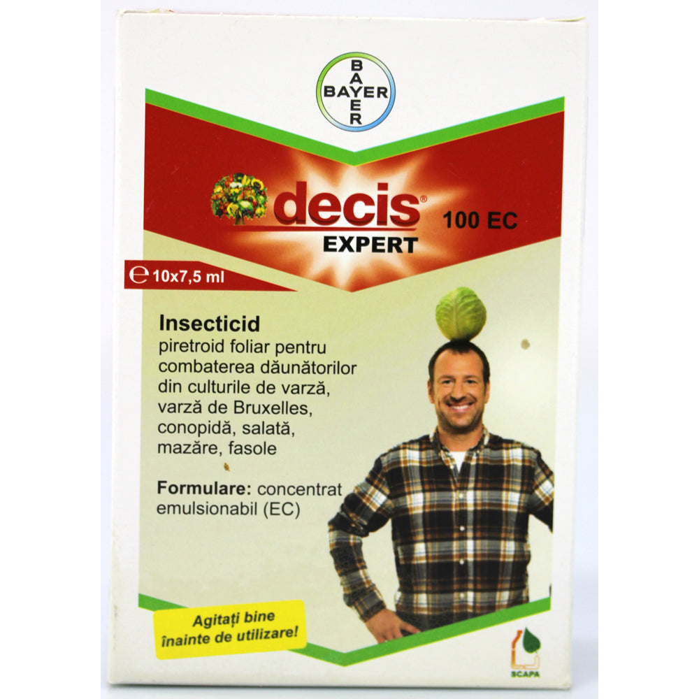 Decis Expert 7.5Ml Insecticid Contact Bayer (Cereale, Rapita, Mustar, Varza, Conopida, Fasole, Mazare, Salata, Sfecla Zahar, Nap)