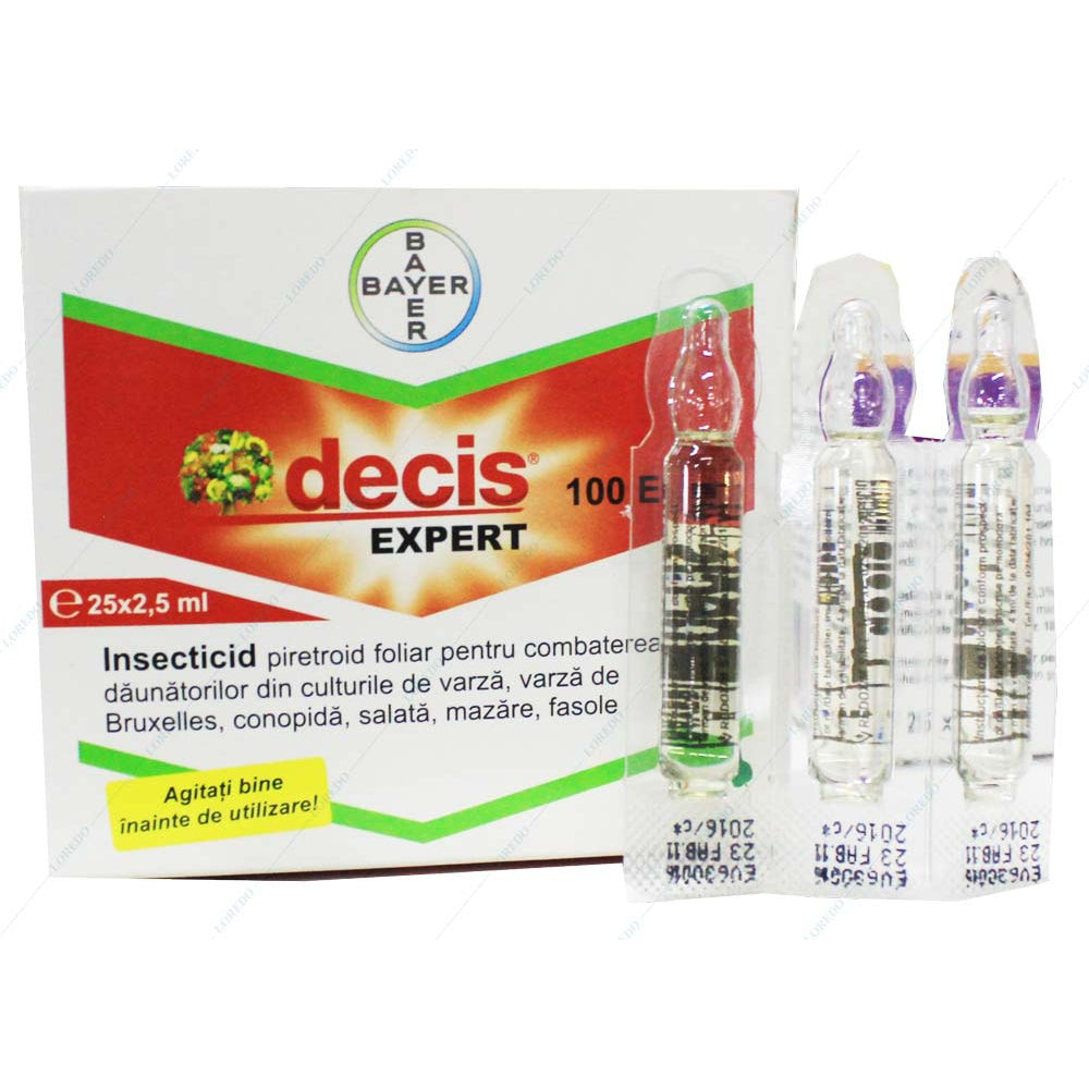 Decis Expert 2.5 Ml Insecticid Contact Bayer (Cereale, Rapita, Mustar, Varza, Conopida, Fasole, Mazare, Salata, Sfecla Zahar, Nap)
