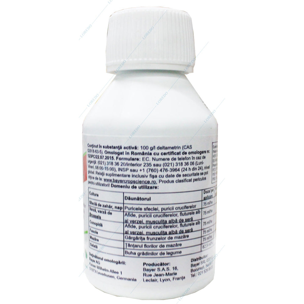 Decis Expert 100 Ml Insecticid Contact Bayer (Cereale, Rapita, Mustar, Varza, Conopida, Fasole, Mazare, Salata, Sfecla Zahar, Nap)