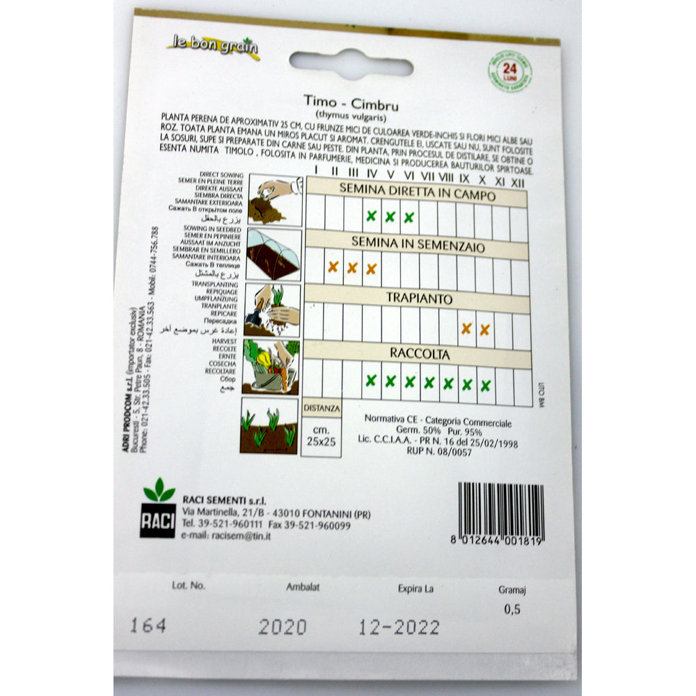 Seminte Cimbru 0,5 Gr, Le Bon Grain