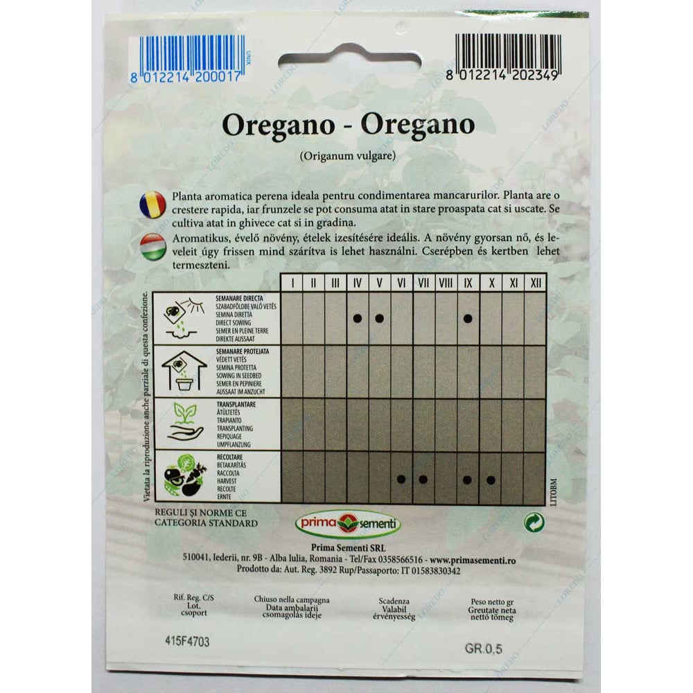 Seminte Oregano