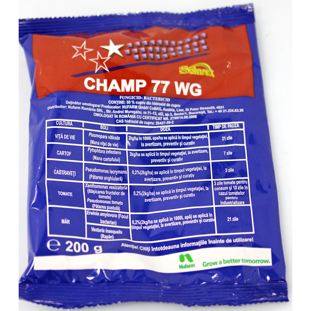 Champ 77Wg 200 Gr Fungicid Cupric De Contact, Nufarm (Cartof, Castraveti, Tomate, Vita De Vie, Mar)