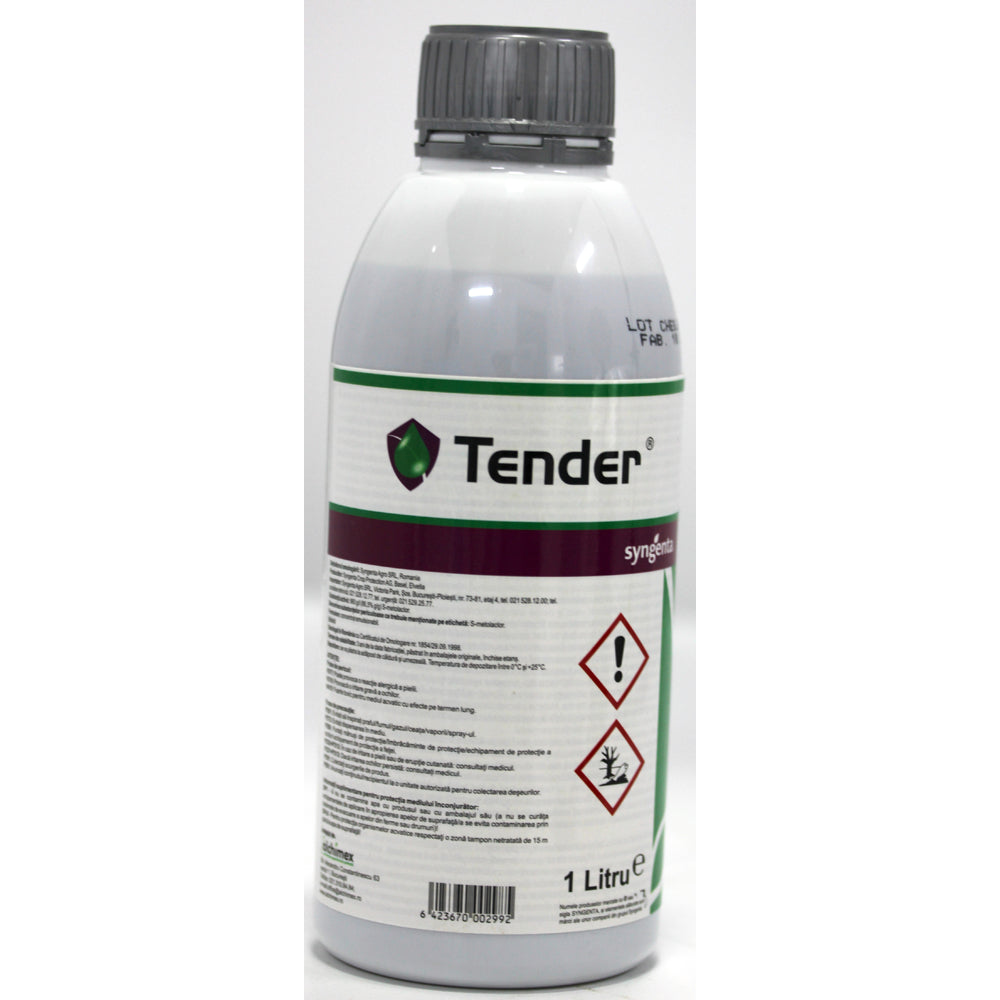 Tender 960Ec 1L, Erbicid Selectiv Preemergent, Syngenta, Buruieni Monocotiledonate Anuale Si Unele Dicotiledonate In Cultura De Porumb, Fasole, Floarea Soarelui, In, Tomate, Ardei, Arbusti Fructiferi, Cartof, Morcov, Pepene Verde