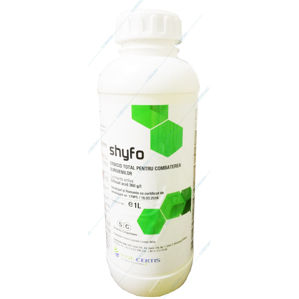 Shyfo 1L, Erbicid Total Sistemic, Post Emergent, Neselectiv, Glifosat (Buruieni Monocotiledonate Si Dicotiledonate, Anuale Si Perene)