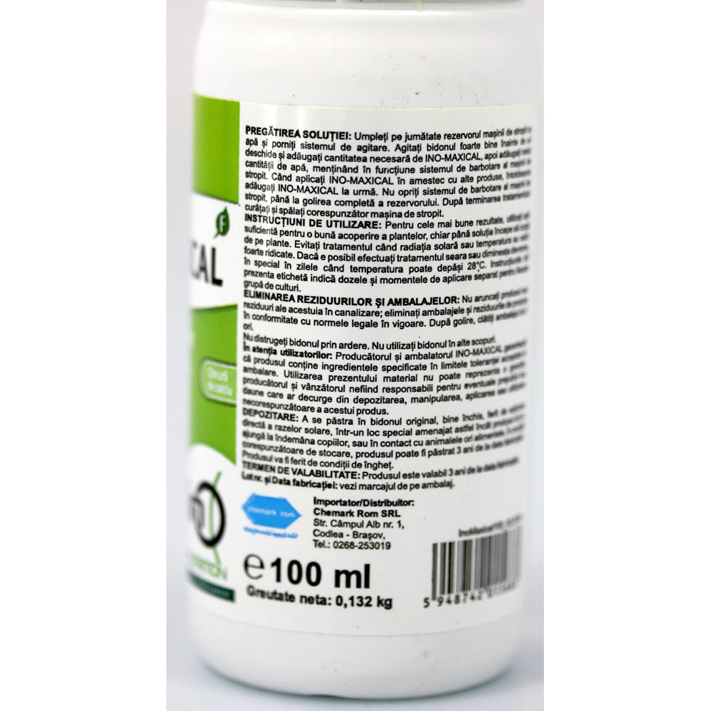 Ino Maxical 100 Ml Ingrasamant Foliar Pe Baza De Calciu, Desangose, Pulpa Crocanta Si Zemoasa, Rezistenta La Transport Si Depozitare, Combate Bitter Pit-Ul (Pomi, Legume De Camp)