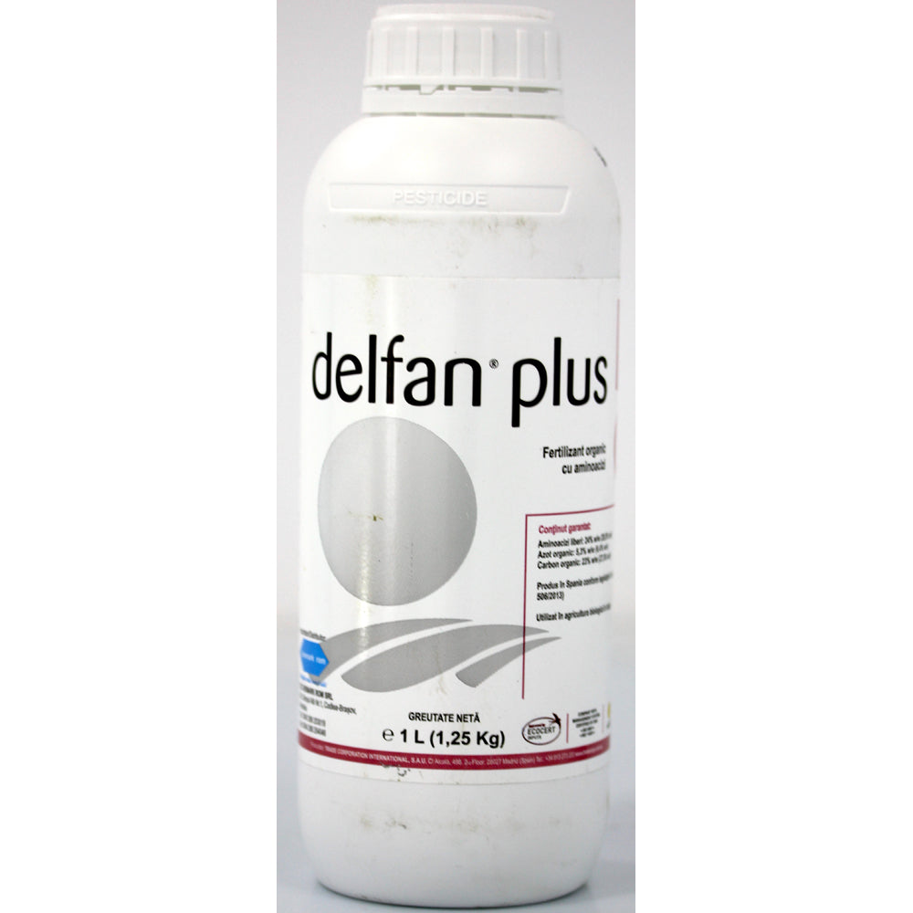 Delfan Plus 1L Biostimulator Cu Aminoacizi (Porumb, Cereale, Cartofi, Culturi Horticole, Pomi Fructiferi)