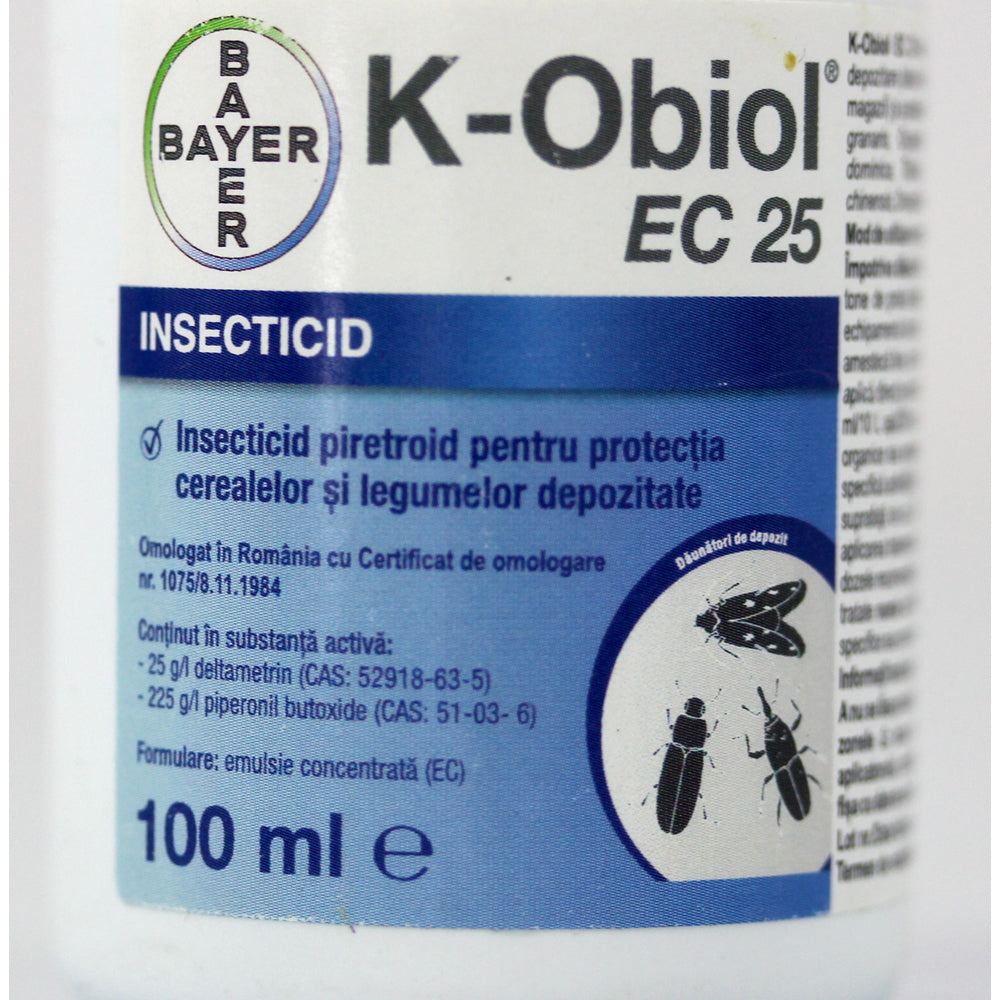 K-Obiol Ec25 100 Ml Insecticid Contact, Bayer (Tratarea Spatiilor De Depozitare, Tratarea Cerealelor)