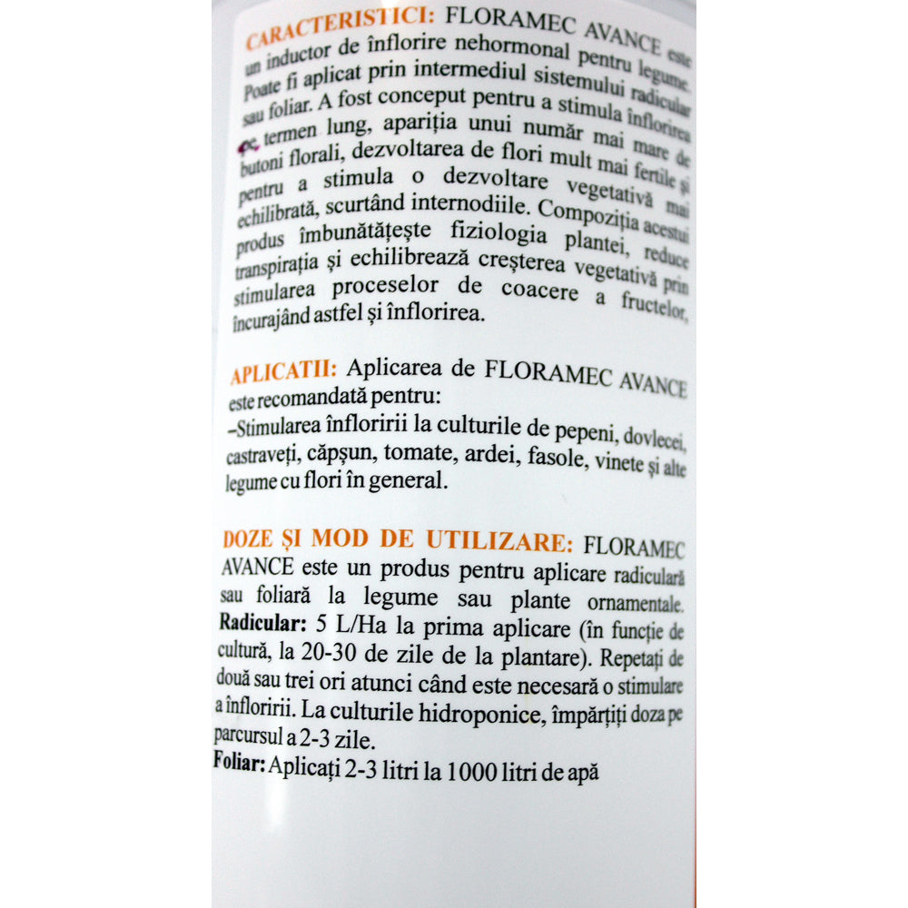 Floramec Avalanche 1L Stimulator De Inflorire Lichid, Radicular/ Foliar, Cu Microelemente, Codiagro