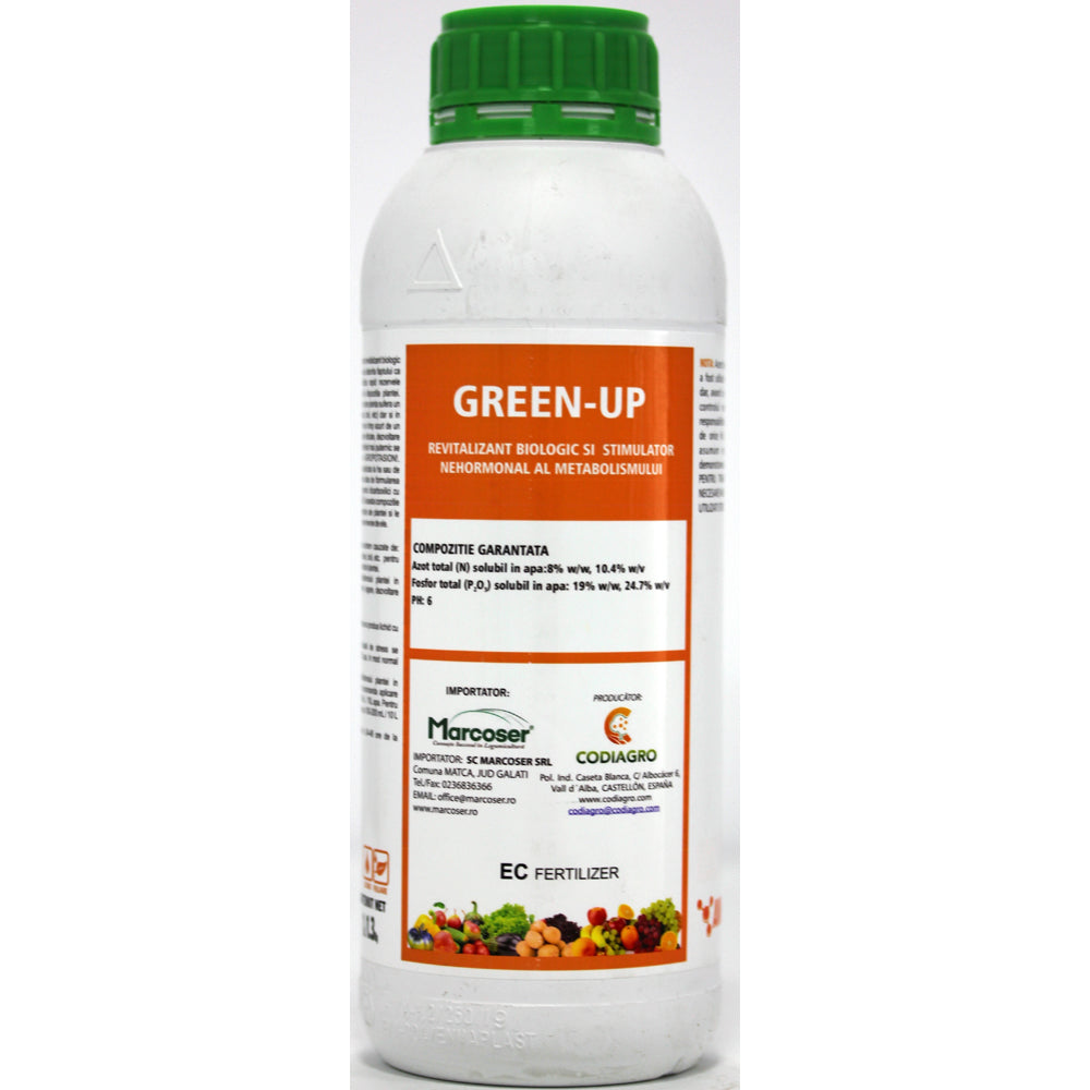 Green-Up 1L Revitalizant Biologic Si Stimulator Foliar Al Metabolismului Plantei, Azot, Fosfor+ Microelemente Codiagro