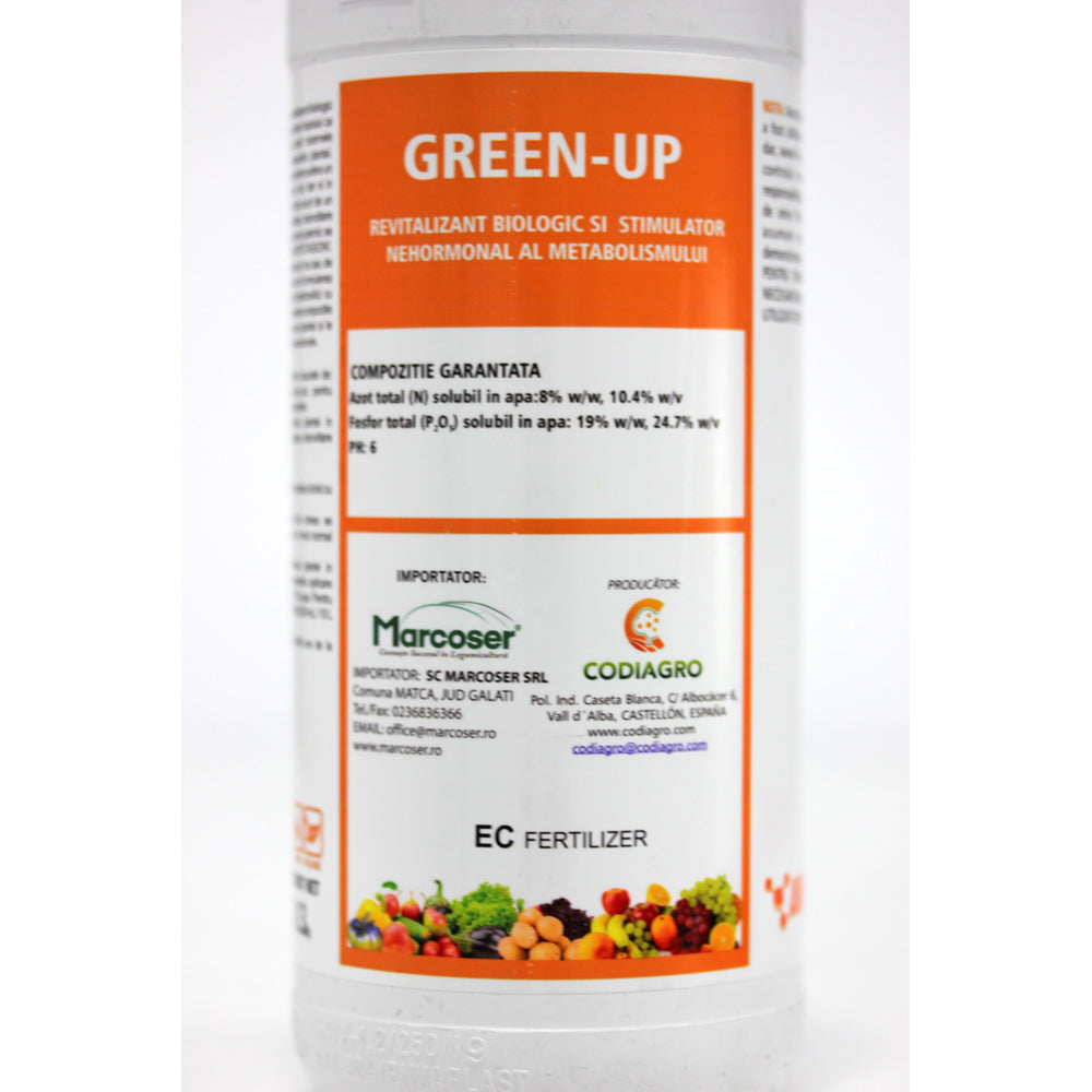 Green-Up 1L Revitalizant Biologic Si Stimulator Foliar Al Metabolismului Plantei, Azot, Fosfor+ Microelemente Codiagro