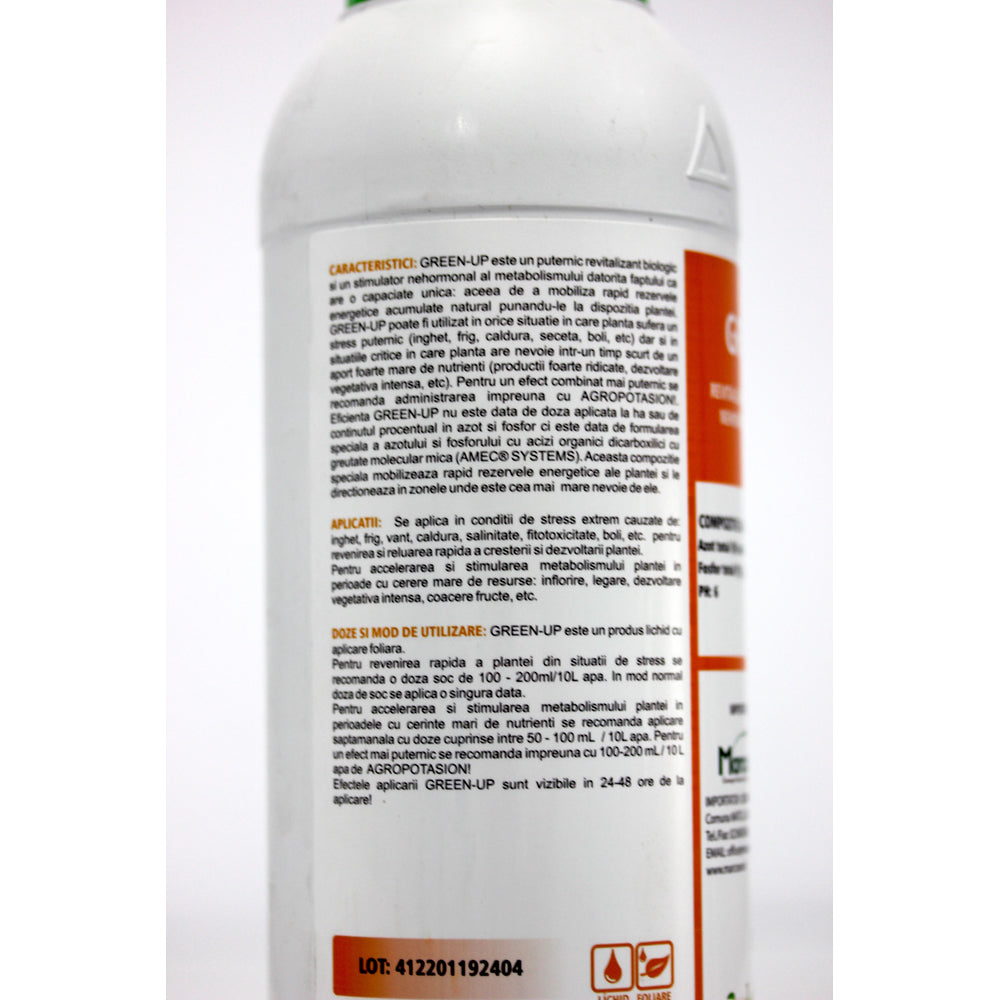 Green-Up 1L Revitalizant Biologic Si Stimulator Foliar Al Metabolismului Plantei, Azot, Fosfor+ Microelemente Codiagro