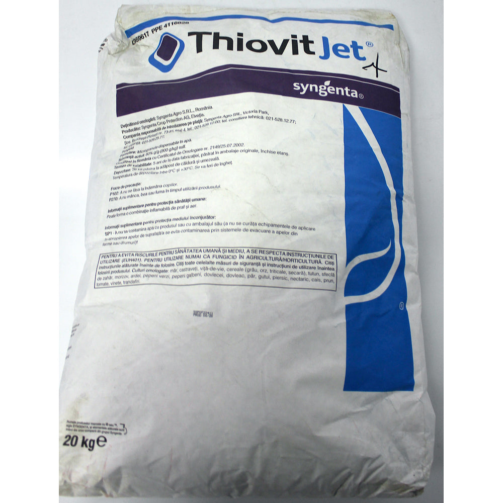 Thiovit Jet 80Wg 20 Kg, Fungicid De Contact Pe Baza De Sulf, Syngenta, Fainare (Ardei, Cais, Castraveti, Orz, Triticale, Secara, Dovleac, Mar, Morcov, Nectarin)
