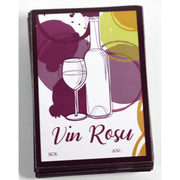Etichete Vin Rosu Cu Sticla Si Pahar (48 Bucati)