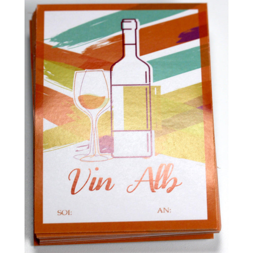 Etichete Vin Cu Sticla Si Pahar (48 Bucati)