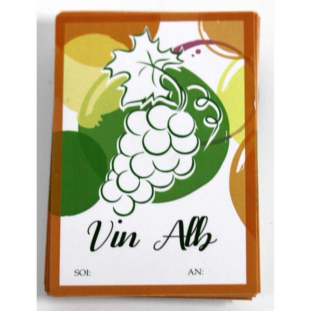 Etichete Vin Alb Cu Strugure Simplu (48 Bucati)