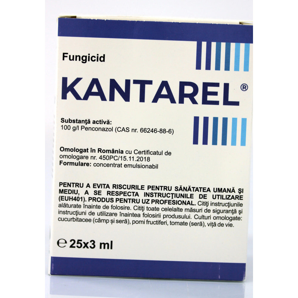 Kantarel 3 Ml Fungicid Sistemic, Fainare, Ascenza (Cais, Cucurbitacee, Nectarin, Piersic, Pomi Fructiferi Semintoase, Tomate Sera, Vita De Vie)