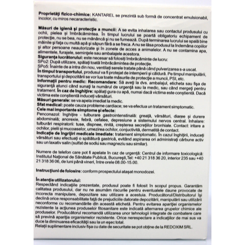 Kantarel 3 Ml Fungicid Sistemic, Fainare, Ascenza (Cais, Cucurbitacee, Nectarin, Piersic, Pomi Fructiferi Semintoase, Tomate Sera, Vita De Vie)