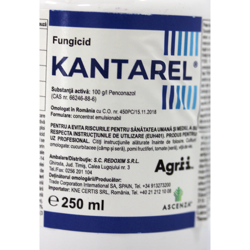 Kantarel 250 Ml Fungicid Sistemic, Fainare, Ascenza (Cais, Cucurbitacee, Nectarin, Piersic, Pomi Fructiferi Semintoase, Tomate Sera, Vita De Vie)
