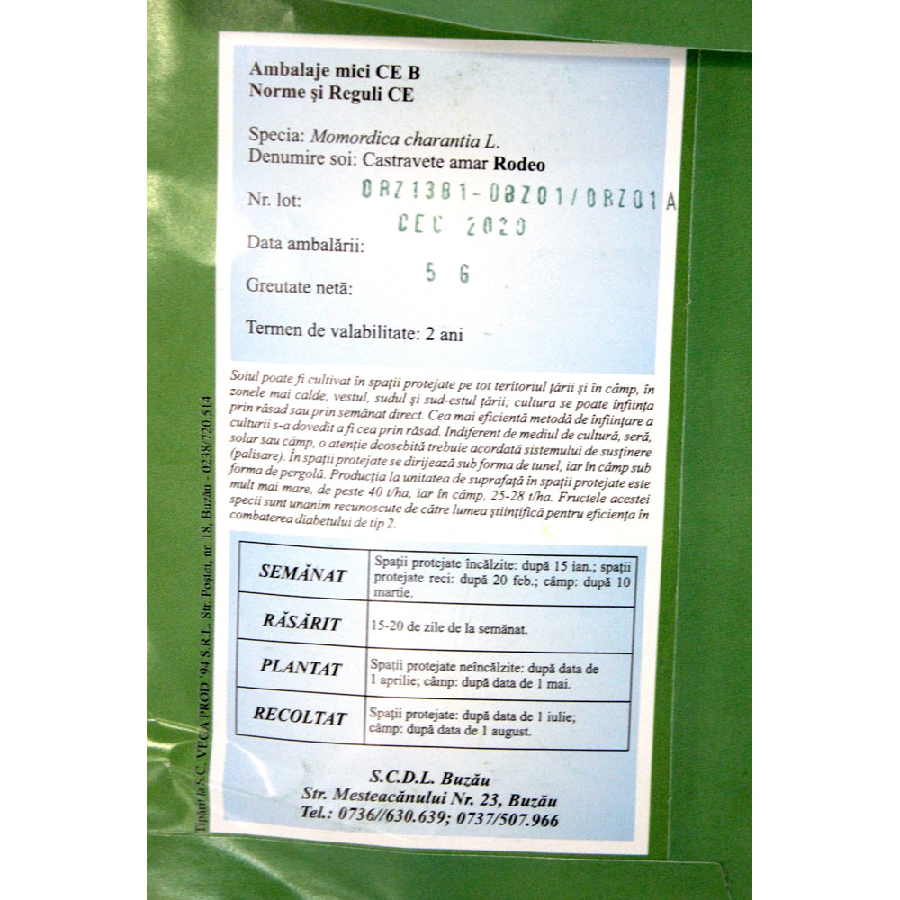 Seminte Castravete Amar Rodeo 5 Gr, Scdl Buzau