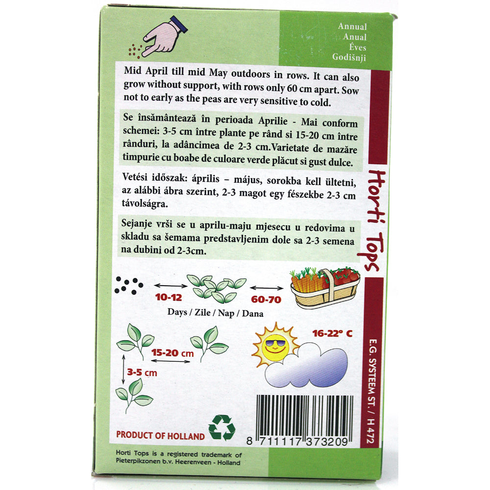 Seminte Mazare Kelvedon Wonder 250 Gr, Holland