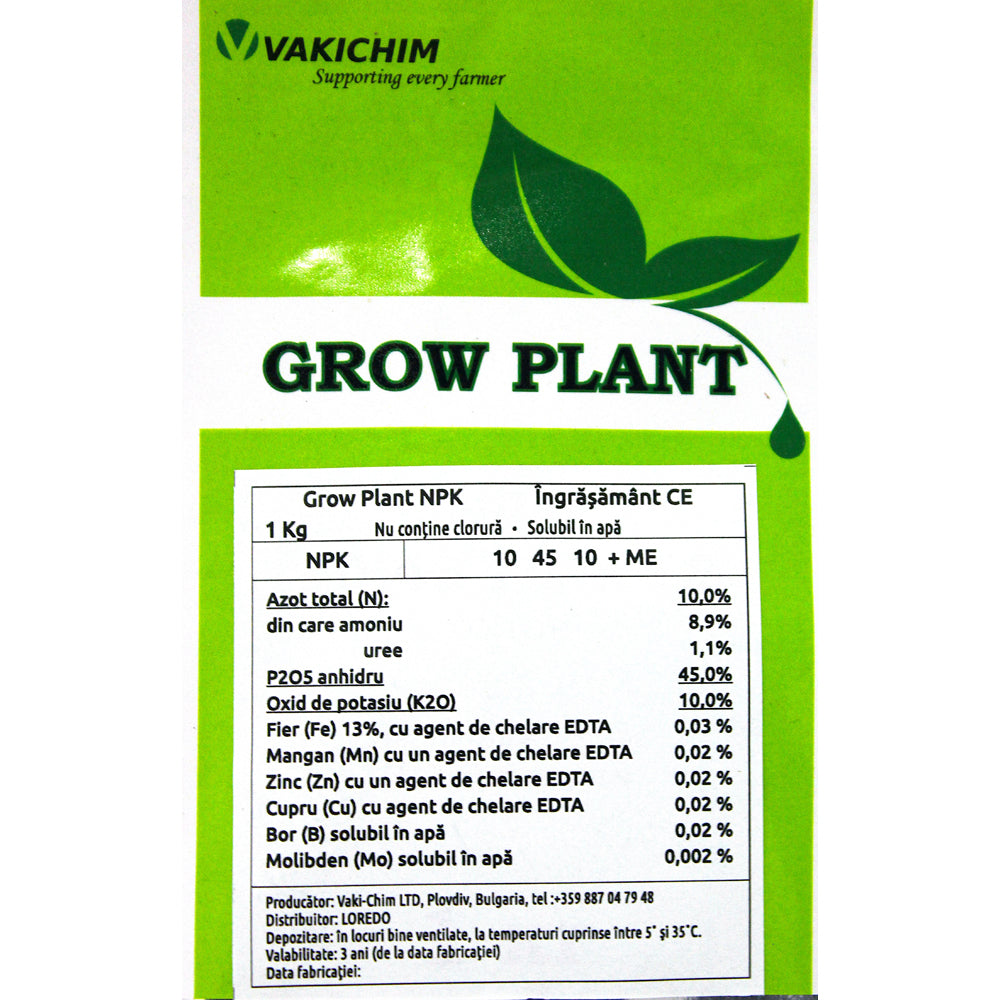 Grow Plant Npk 10-45-10+Me 1 Kg Ingrasamant Npk+Microelemente
