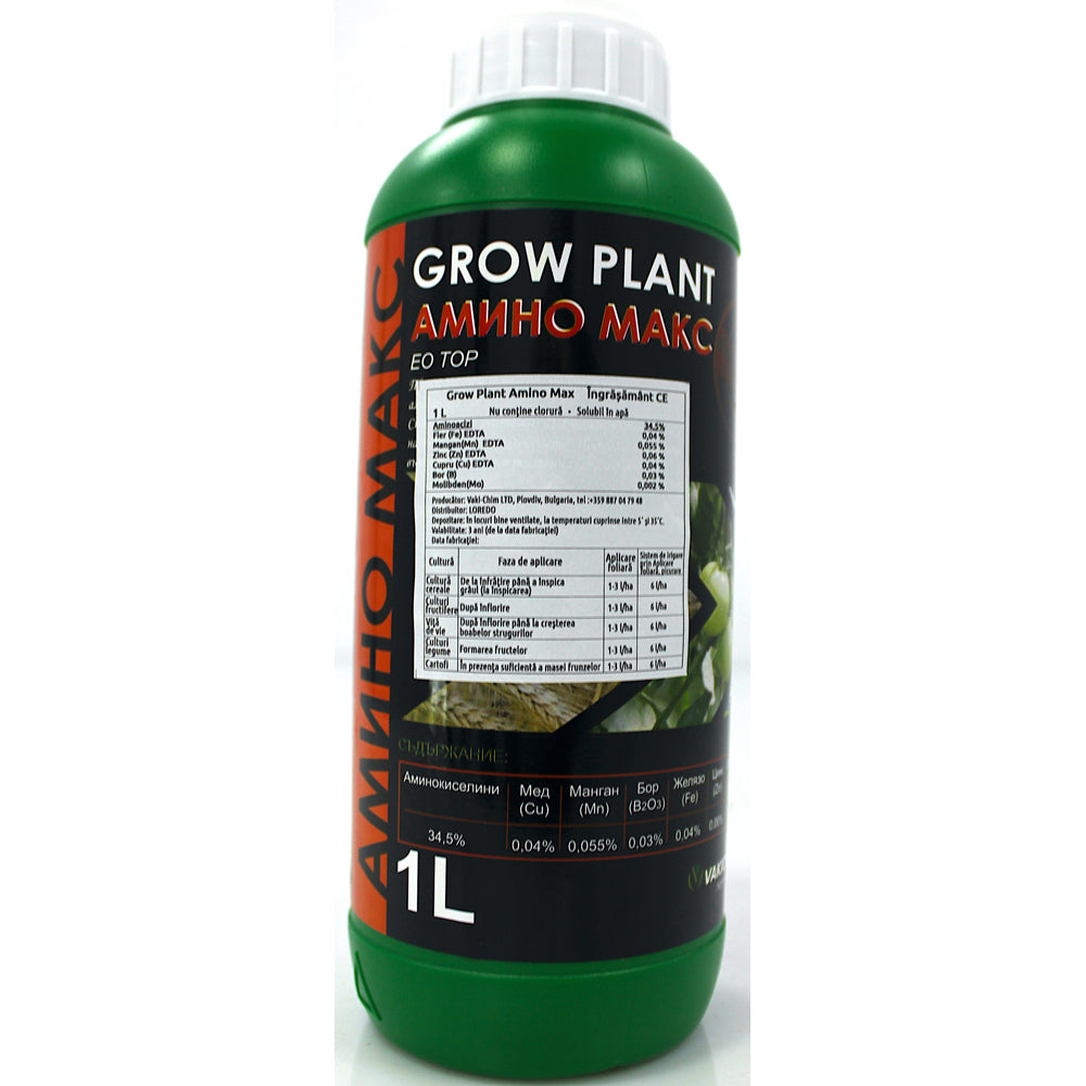 Grow Plant Amino Max 1L Ingrasamant Foliar Cu Aminoacizi