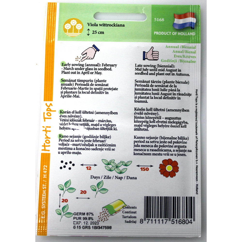 Seminte Flori Panselute Mov 0,15 Gr, Holland