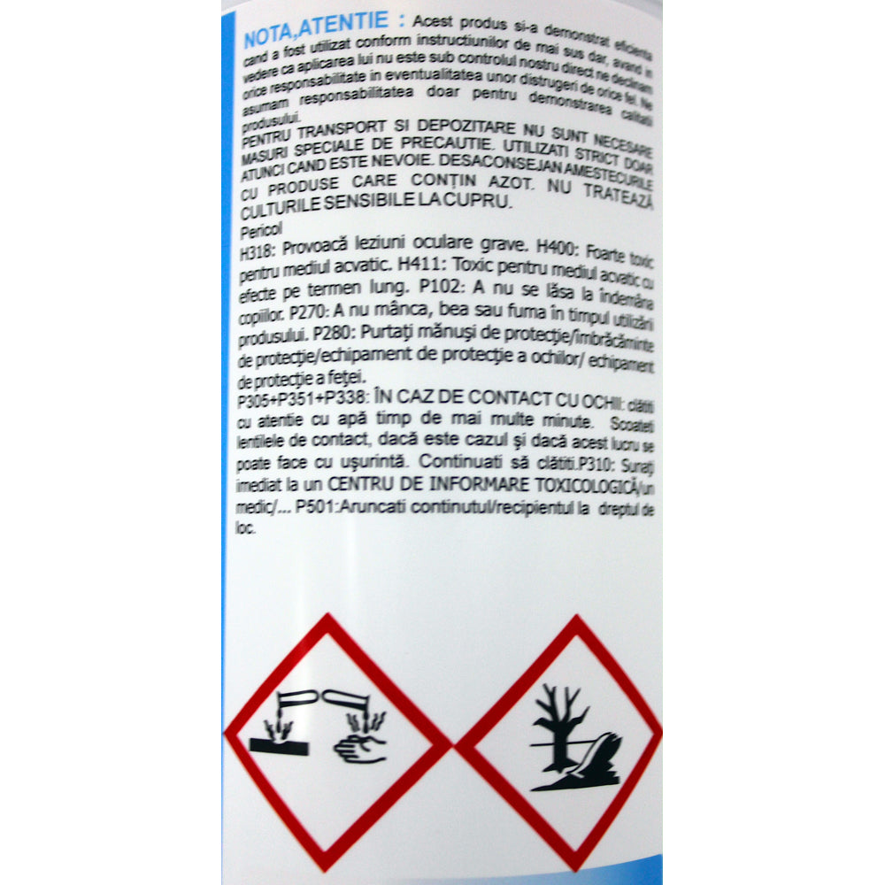 Codicobre 1L Ingrasamant Foliar Si Radicular Pe Baza De Cupru Cu Efect De Preventie A Ciupercilor Si Bacteriilor, Codiagro
