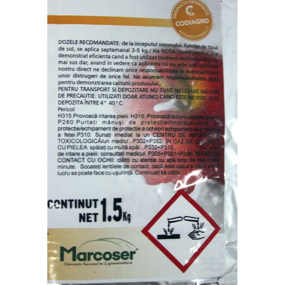 Alcaplant 1.5 Kg Ingrasamant Radicular Pe Baza De Calciu, Codiagro (Marirea Rapida A Fructelor, Rezistenta La Transport Si Depozitare)