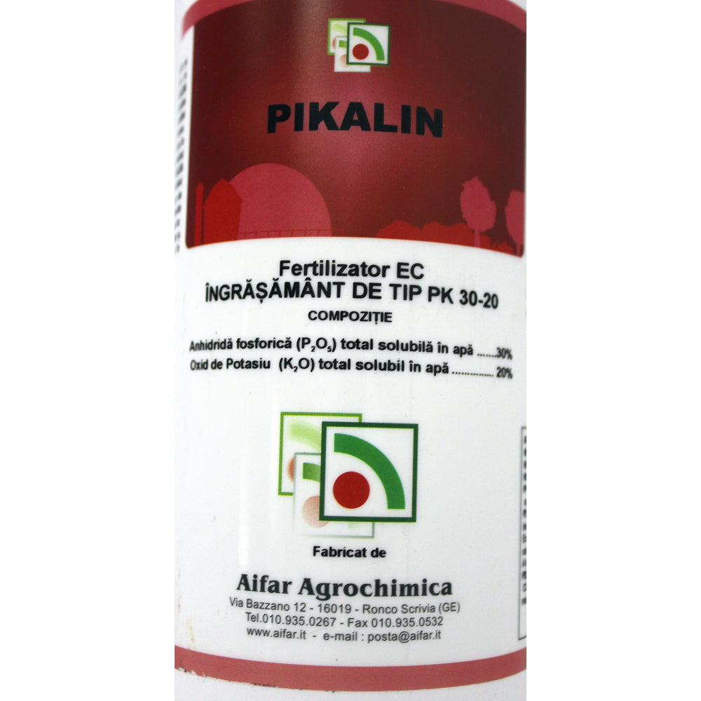 Pikalin 1L Ingrasamant Foliar/ Radicular Lichid P-K 30-20, Scade Riscul De Aparitie Al Bolilor Fungice Si Bacteriene, Imbunatateste Marimea Si Calitatea Fructelor, Codiagro (Vita De Vie, Pomi Fructiferi, Legume, Flori)