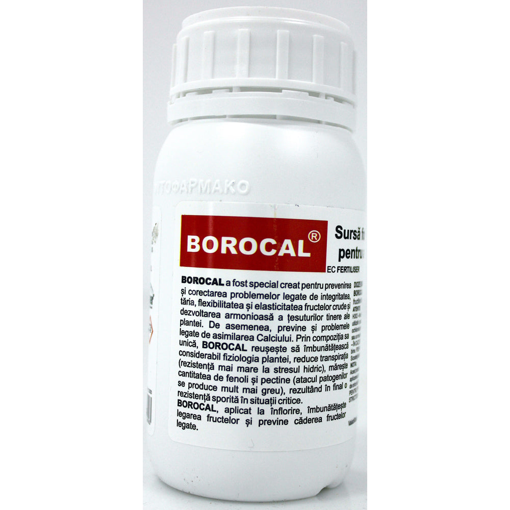 Borocal 250 Ml Ingrasamant Foliar Pentru Corectarea Carentei De Calciu, Bor, Magneziu, Codiagro (Obtinerea Fructelor Ferme, Uniform Colorate)