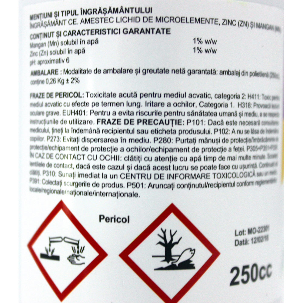 Adimel+ 250 Ml Adjuvant/ Ingrasamant Foliar Lichid, Microelemente, Zinc, Mangan