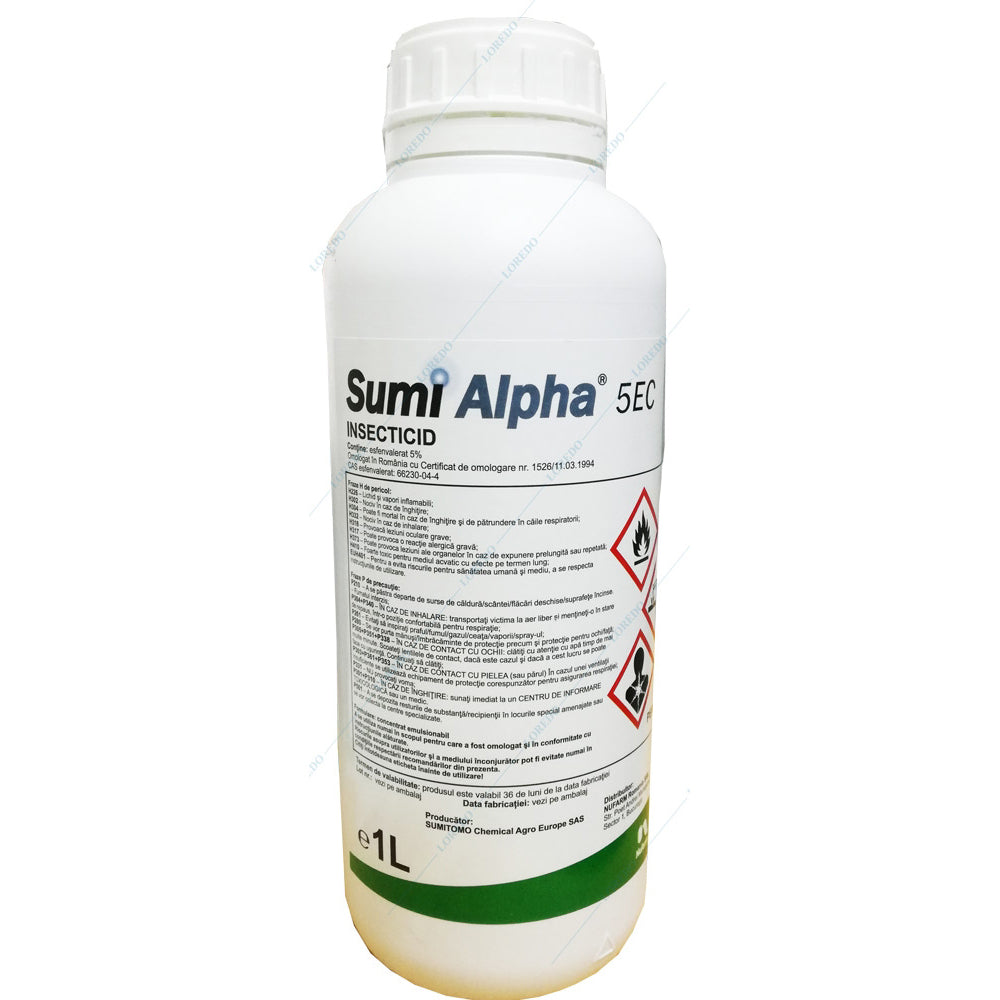 Sumi Alpha 5Ec 1L, Insecticid De Contact, Belchim, Grau (Plosnita Cerealelor, Gandacul Balos), Mar (Viermele Marului, Minotaurul Marmorat, Minierul Circular), Vita De Vie (Molia Vitei De Vie), Varza (Buha Verzei)
