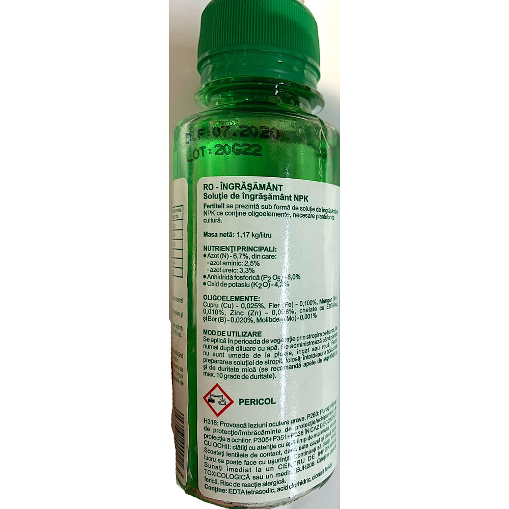 Fertitell 100 Ml Ingrasamant Foliar (Cereale, Vita De Vie, Legume, Cartof, Pomi Fructiferi, Flori)