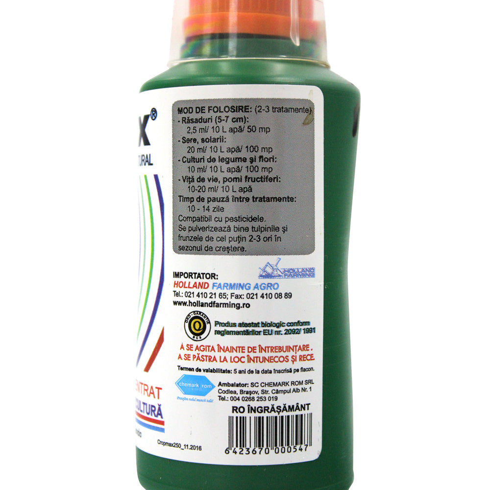 Cropmax 250 Ml Ingrasamant Foliar Concentrat Bio
