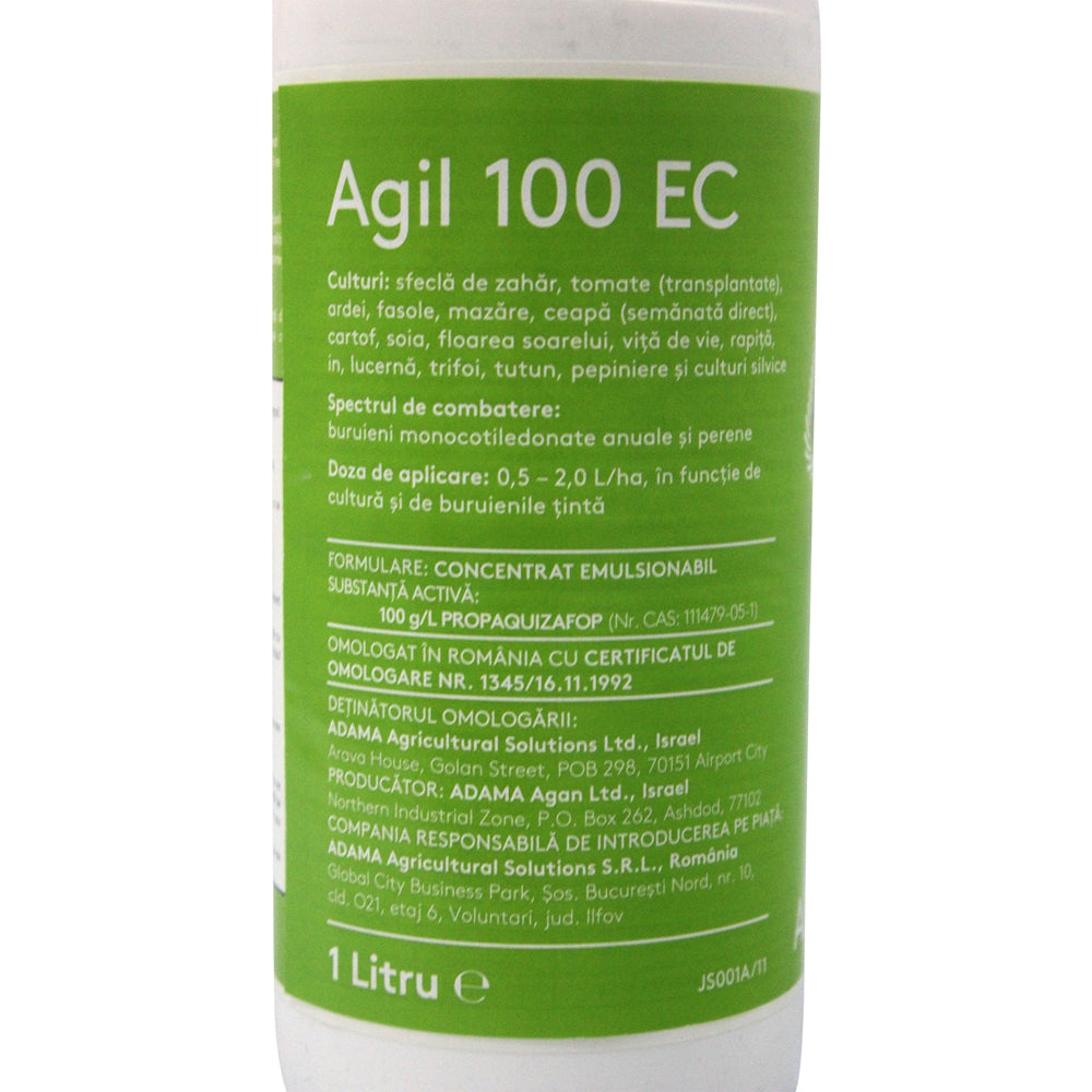 Agil 100Ec 1L Erbicid Postemergent Adama (Sfecla De Zahar,Tomate,Ardei,Fasole,Ceapa,Cartof,Soia, Floarea Soarelui,In,Lucerna,Trifoi,Mazare,Vita De Vie,Rapita) 