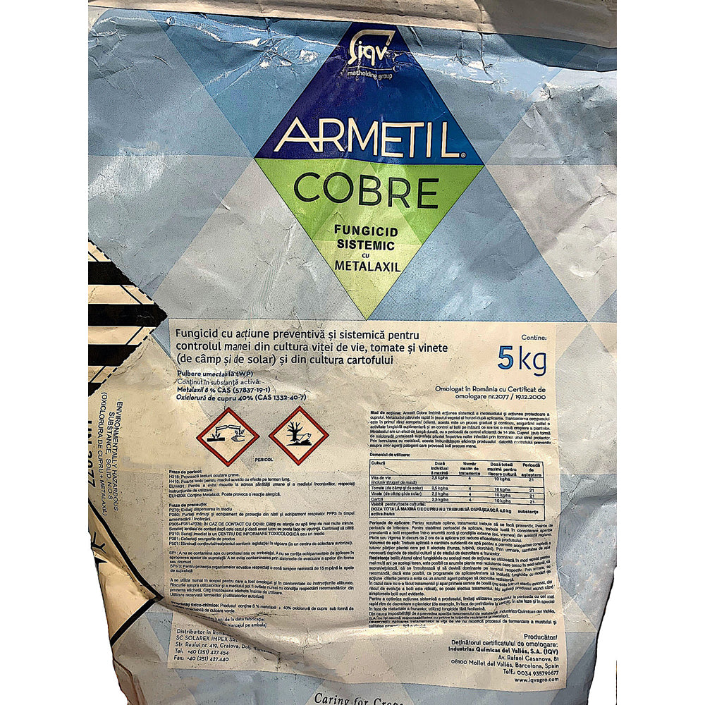 Armetil Cobre 5 Kg Fungicid Sistemic Si De Contact Solarex (Vita De Vie, Cartof, Tomate)