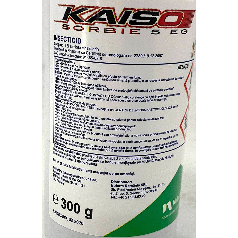 Kaiso Sorbie 5Eg 300 Gr Insecticid Contact/ Ingestie, Nufarm (Vita De Vie, Mar, Grau, Orz, Ovaz, Porumb, Cartof, Rapita, Varza)