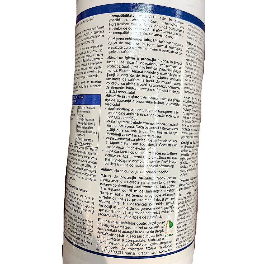 Mildicut 1L Fungicid De Contact, Belchim, Rezistenta Mare La Spalare, Mana (Vita De Vie)
