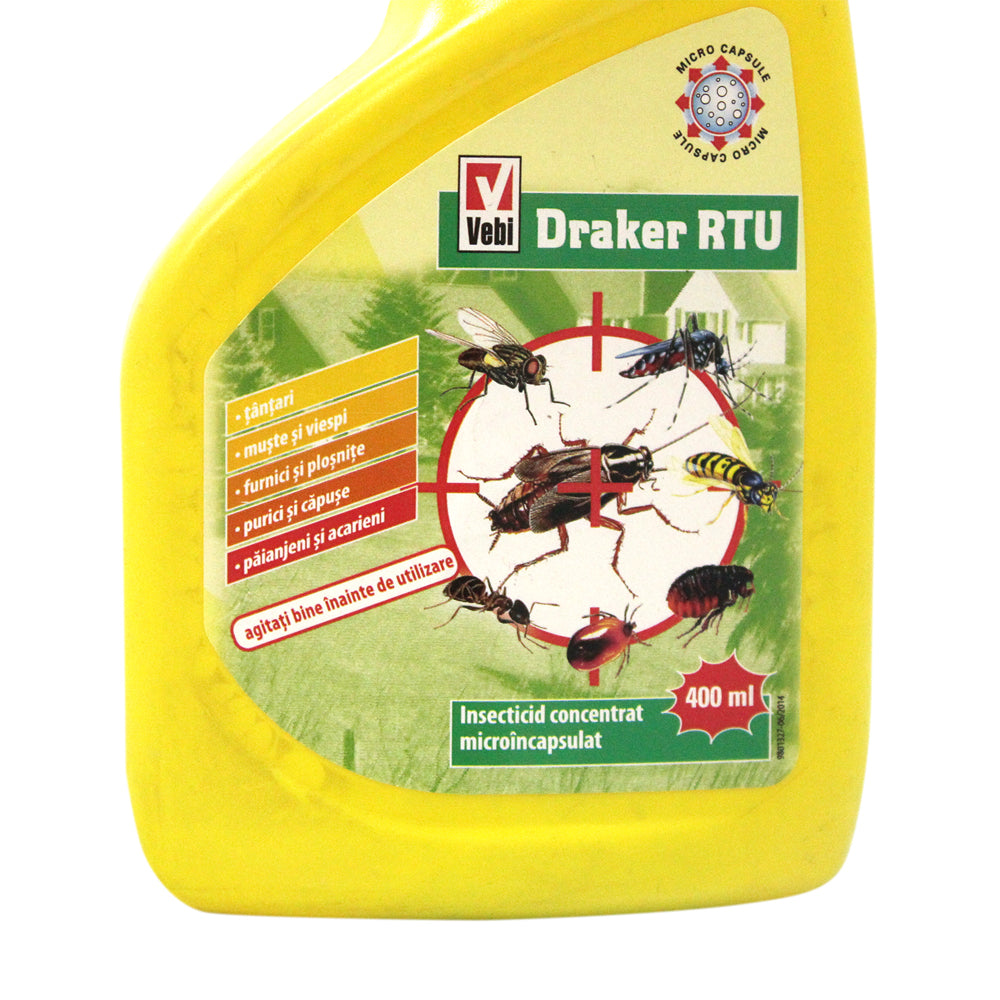 Draker Rtu 400 Ml Insecticid Ready To Use Muste, Furnici, Paianjeni