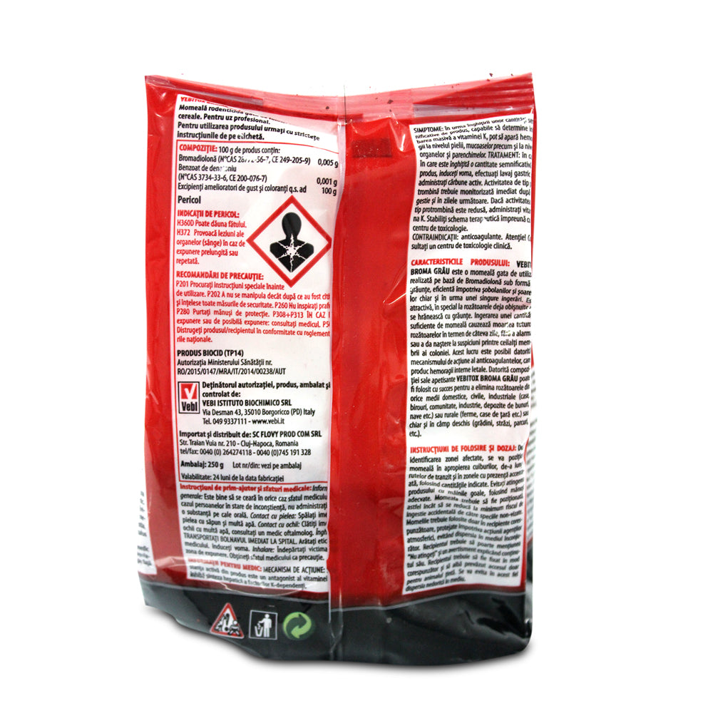 Vebitox Broma Grau 250 Gr, Raticid, Vebi