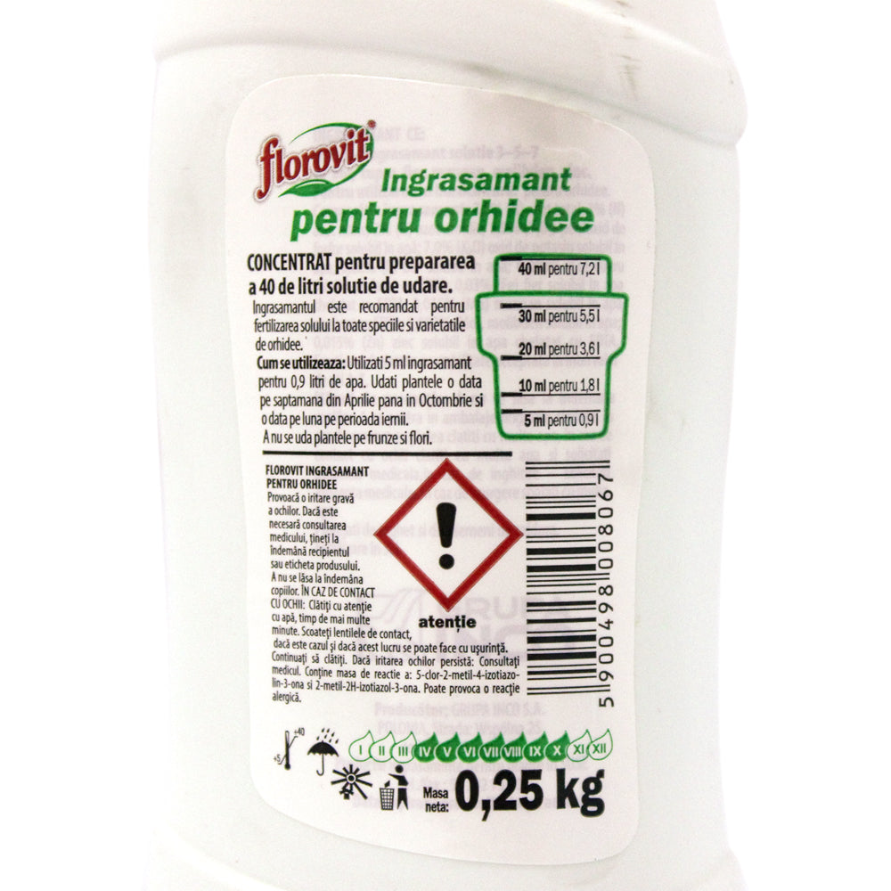 Florovit Ingrasamant Pentru Orhidee 0.25 L